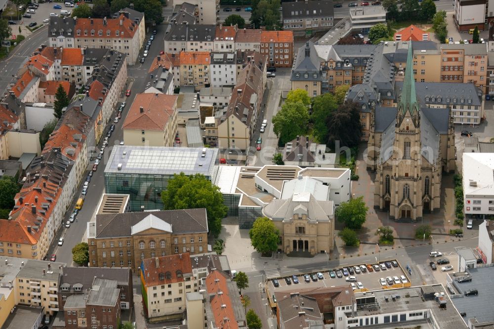 Aerial image Hagen - View of the Osthaus Museum in Hagen in the state North Rhine-Westphalia