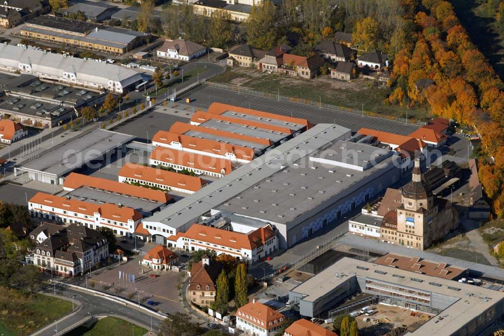 Aerial photograph Dresden - Blick auf das Ostragehege an der Elbe im Stadtteil Friedrichstadt zwischen Marienbrücke, Friedrichstadt und dem Binnenhafen Alberthafen Dresden-Friedrichstadt. Auf dem Gelände befindet sich die Messe Dresden und ein großer Sportkomplex mit dem Heinz-Steyer-Stadion und der Eissporthalle. Ein Projekt der HVB Immobilien AG