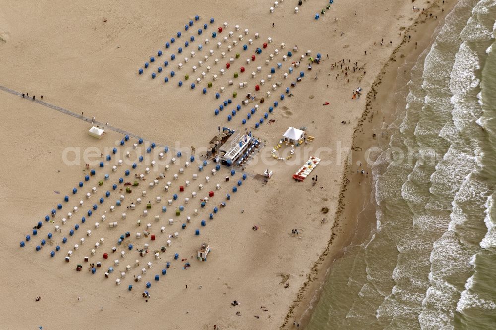 Aerial photograph Rostock / Warnemünde - Beach of Warnemünde, a district of Rostock in Mecklenburg Western Pomerania