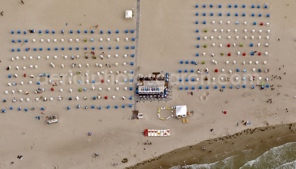 Rostock / Warnemünde from above - Beach of Warnemünde, a district of Rostock in Mecklenburg Western Pomerania