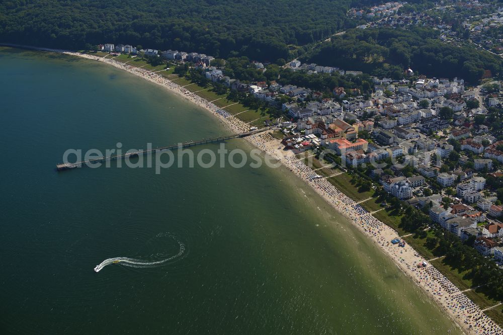 Aerial image Binz - View of the shore of the Baltic Sea in Binz on the island Ruegen in Mecklenburg-West Pomerania