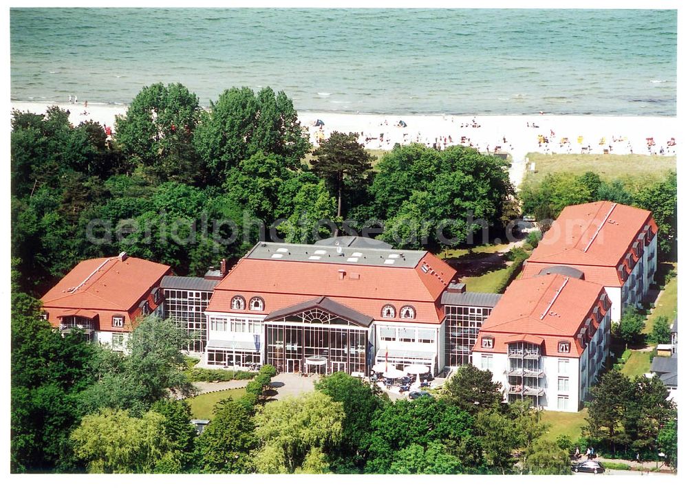 Aerial image Ostseebad Boltenhagen - 08.06.2004 Ostseebad Boltenhagen Seehotel GROSSHERZOG von MECKLENBURG an der Seebrücke in der Ostseeallee 1,23946 Ostseebad Boltenhagen,Tel.: 038825/ 50-0,Fax: 038825/ 50-500,FREE CALL: 0800/ 7 35 9999, e-Mail:info@seehotel-boltenhagen.de Achim Walder: http://