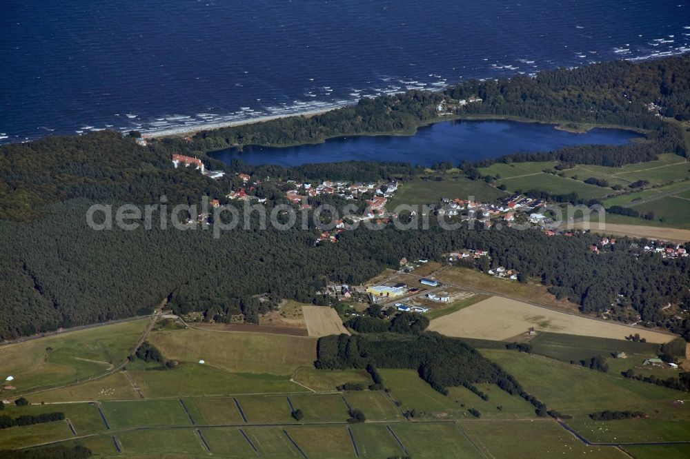 Kölpinsee from above - Cityscape Kölpinsee on the coast of the Baltic Sea on the island of Usedom in Mecklenburg Western Pomerania