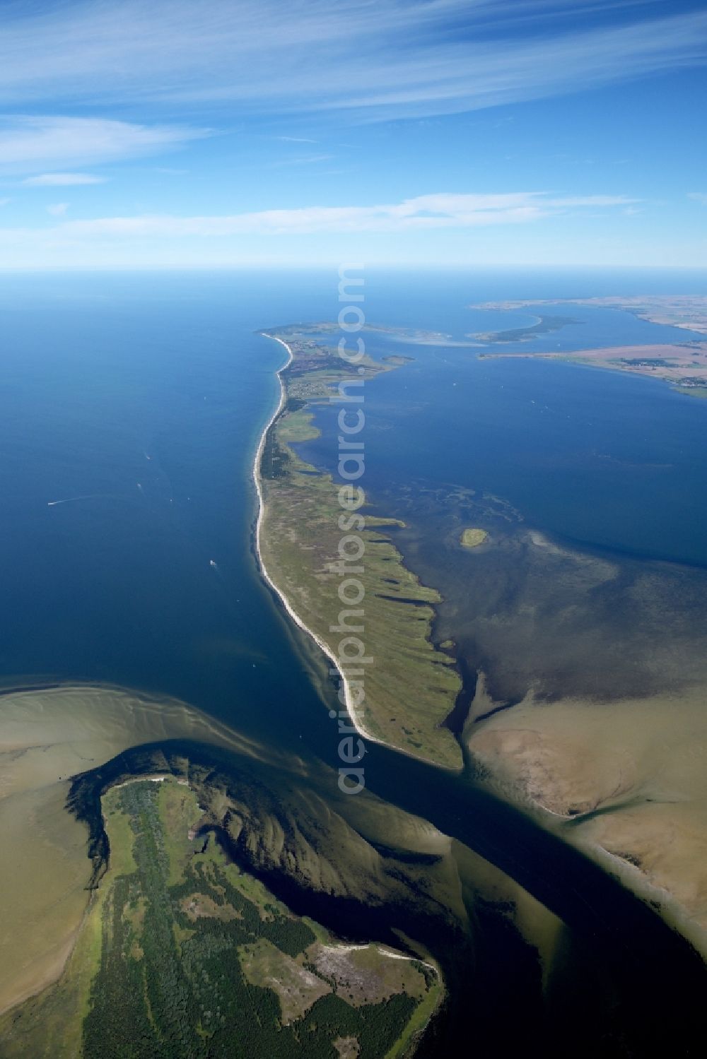 Aerial photograph Insel Hiddensee - Coastal area of the Baltic Sea in island Hiddensee in the state Mecklenburg - Western Pomerania