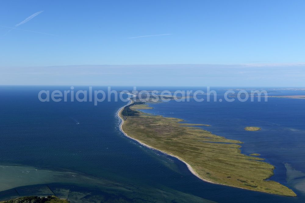 Aerial photograph Insel Hiddensee - Coastal area of the Baltic Sea in island Hiddensee in the state Mecklenburg - Western Pomerania