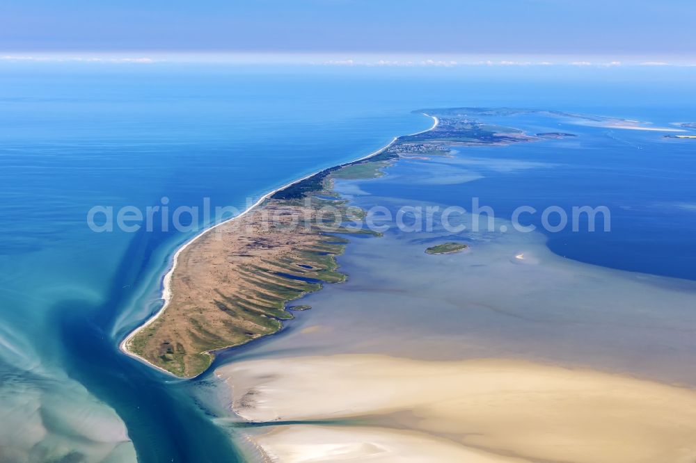 Aerial photograph Insel Hiddensee - Coastal area of the Baltic Sea in island Hiddensee in the state Mecklenburg - Western Pomerania