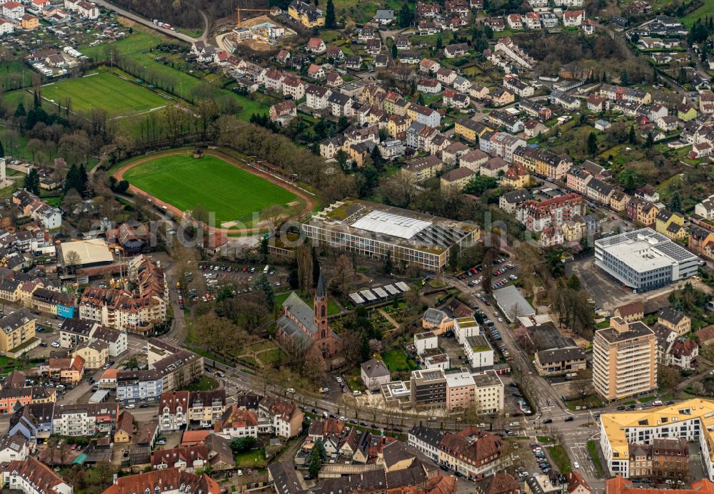 Aerial photograph Lahr/Schwarzwald - Churches building the chapel Sankta Maria Lahr in Lahr/Schwarzwald in the state Baden-Wurttemberg, Germany