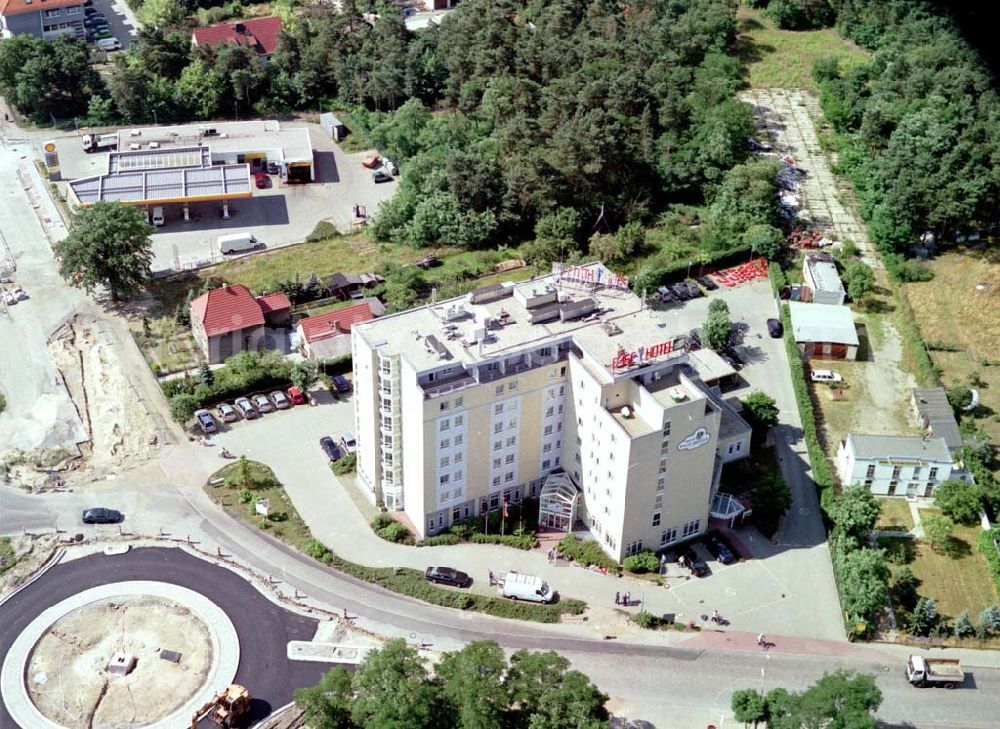 Aerial image Schwarzheide / BRB - PAGE - Hotel am Werksgelände der BASF - Schwarzheide.