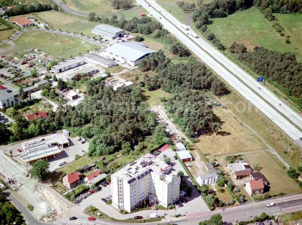 Aerial photograph Schwarzheide / BRB - PAGE - Hotel am Werksgelände der BASF - Schwarzheide.