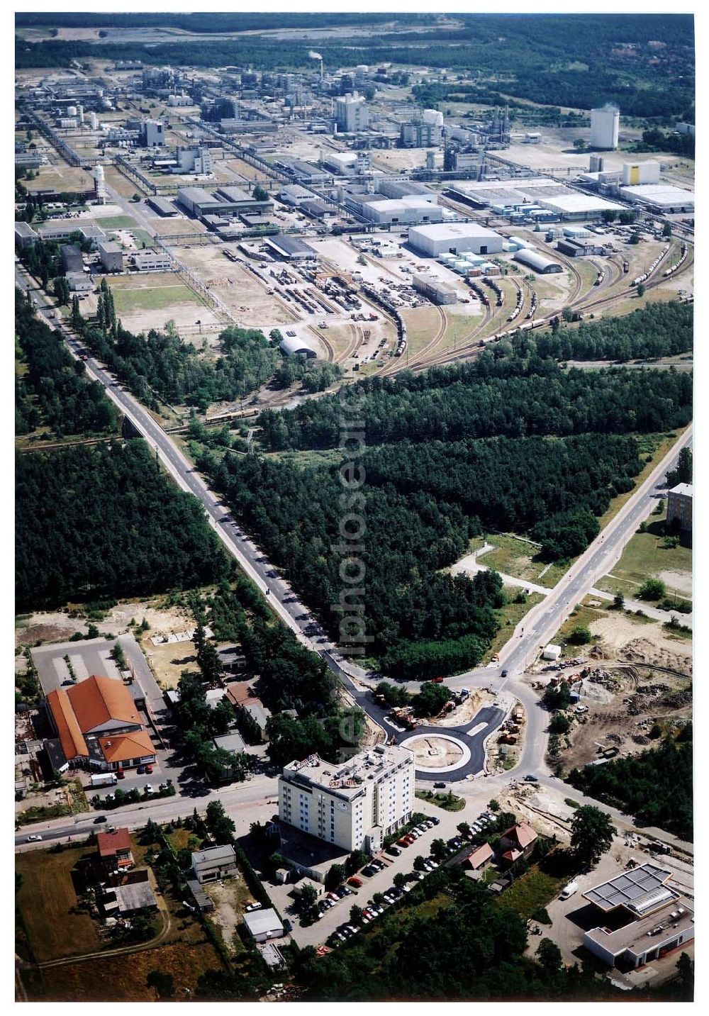 Schwarzheide / BRB from above - PAGE - Hotel am Werksgelände der BASF - Schwarzheide.