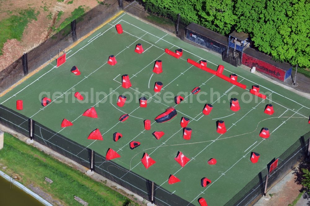 Aerial image Hundhaupten - Paintball field in Hundshaupten in Thuringia