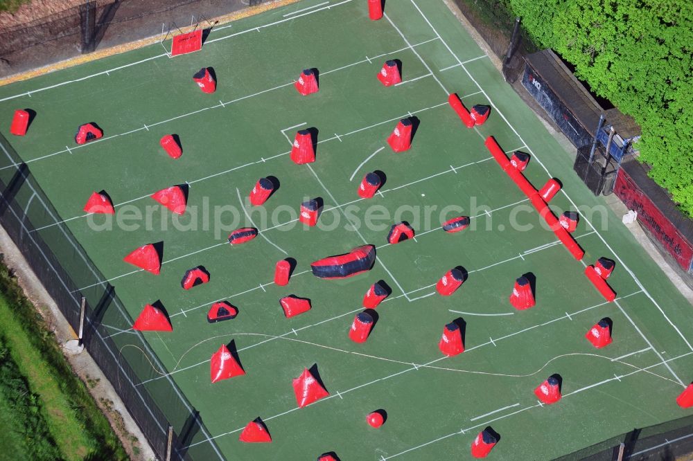 Aerial photograph Hundhaupten - Paintball field in Hundshaupten in Thuringia