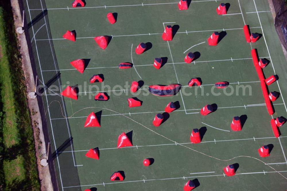 Hundhaupten from above - Paintball field in Hundshaupten in Thuringia