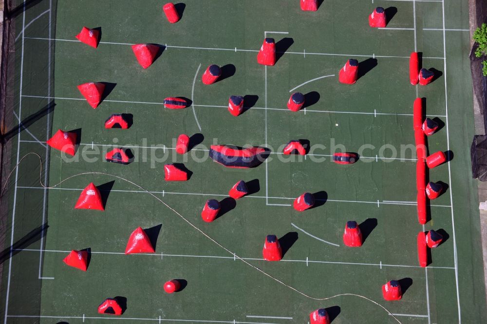 Hundhaupten from the bird's eye view: Paintball field in Hundshaupten in Thuringia