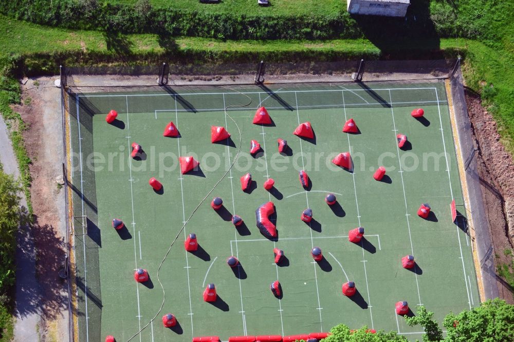 Aerial image Hundhaupten - Paintball field in Hundshaupten in Thuringia