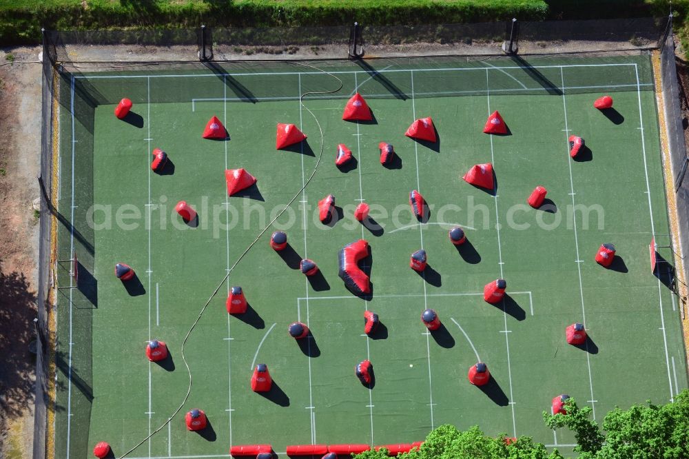 Aerial photograph Hundhaupten - Paintball field in Hundshaupten in Thuringia