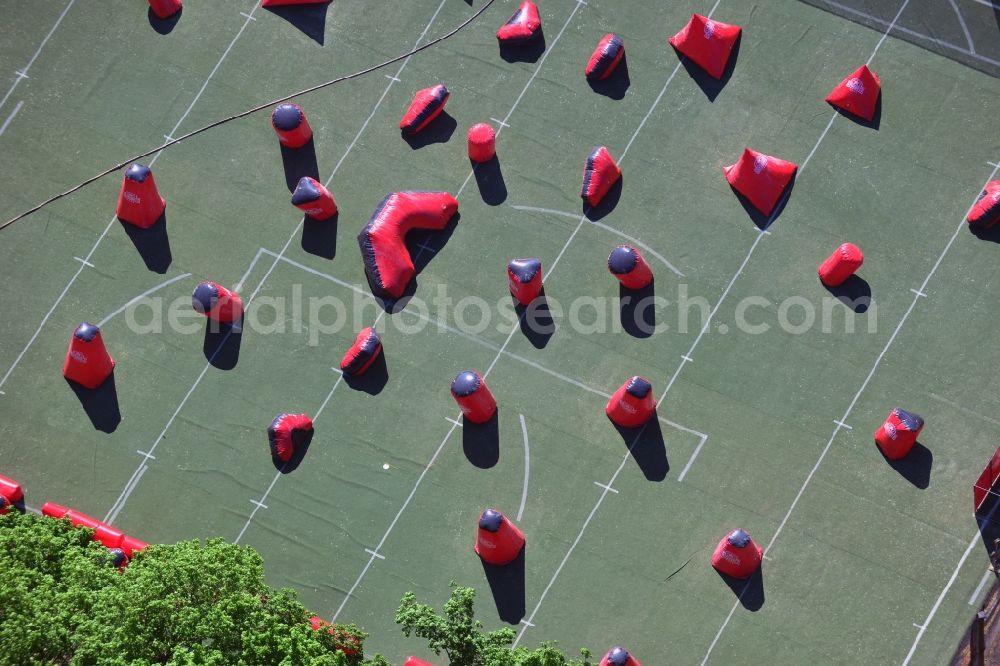 Hundhaupten from above - Paintball field in Hundshaupten in Thuringia