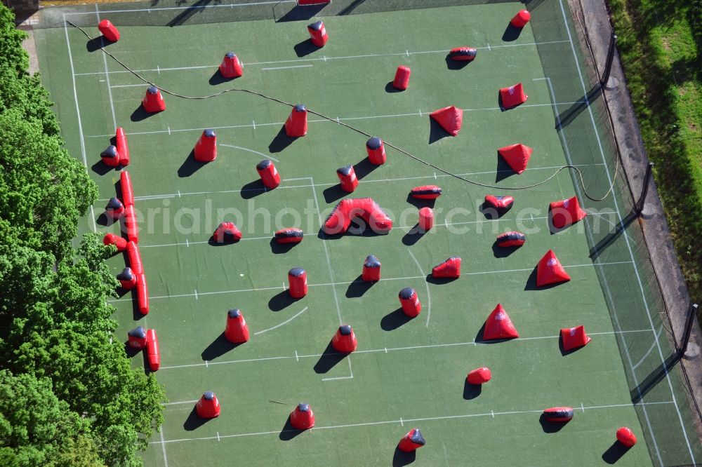 Hundhaupten from the bird's eye view: Paintball field in Hundshaupten in Thuringia