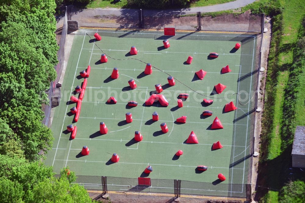 Aerial image Hundhaupten - Paintball field in Hundshaupten in Thuringia