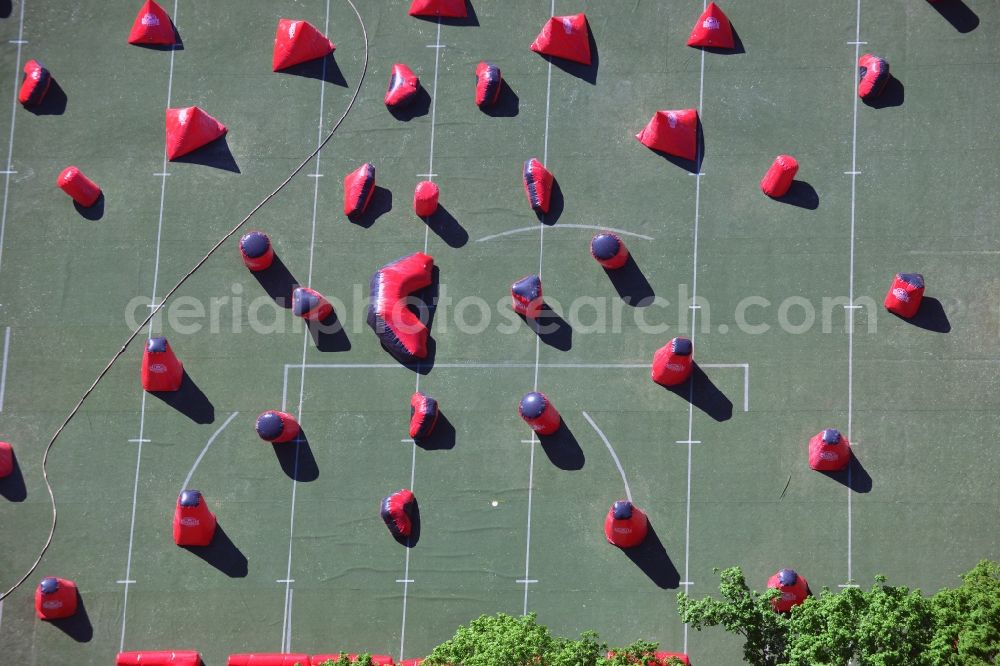 Hundhaupten from above - Paintball field in Hundshaupten in Thuringia