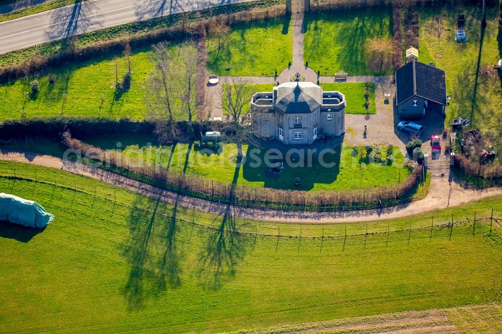 Rheurdt from above - Palace Forsthaus in Rheurdt in the state North Rhine-Westphalia