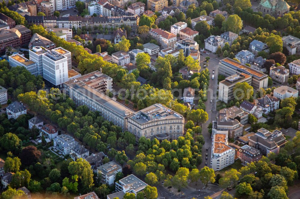 Mannheim from the bird's eye view: Palace Lanz Verwaltungs GmbH on street Erzbergerstrasse in Mannheim in the state Baden-Wuerttemberg, Germany