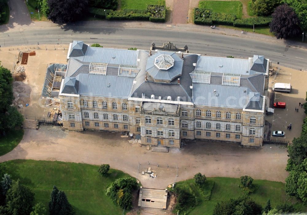 Gotha from above - Palais des Museum of Natural History - Museum of Nature in Gotha in Thuringia