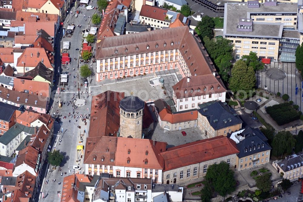 Bayreuth from the bird's eye view: Palace Altes Schloss in Bayreuth in the state Bavaria, Germany