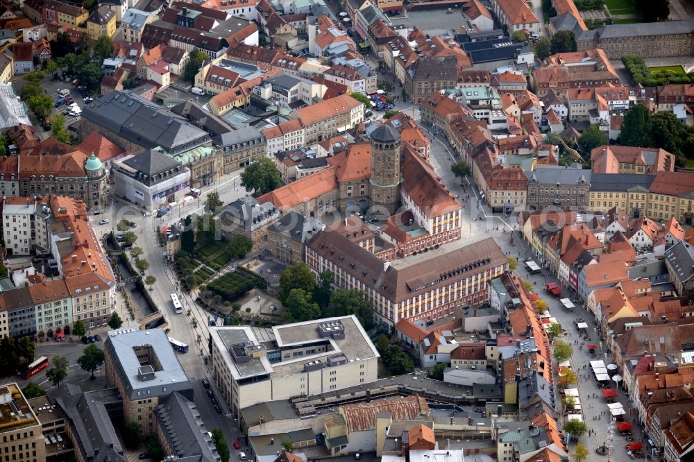 Aerial image Bayreuth - Palace Altes Schloss in Bayreuth in the state Bavaria, Germany