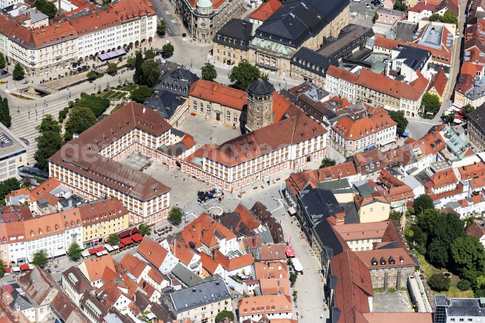 Aerial image Bayreuth - Palace Altes Schloss in Bayreuth in the state Bavaria, Germany