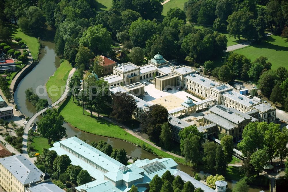 Bad Kissingen from the bird's eye view: Palace in Bad Kissingen Im Luitpoldpark in the state Bavaria, Germany