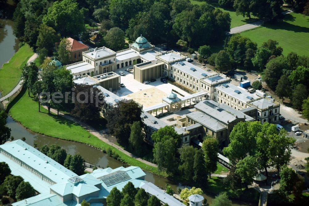 Aerial image Bad Kissingen - Palace in Bad Kissingen Im Luitpoldpark in the state Bavaria, Germany