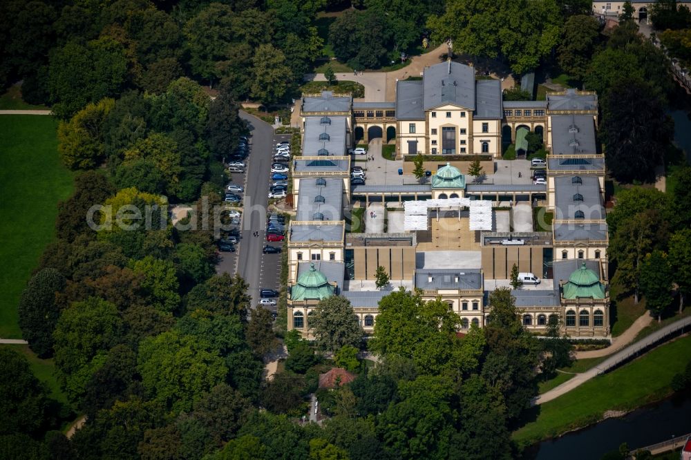 Bad Kissingen from the bird's eye view: Palace in Bad Kissingen Im Luitpoldpark in the state Bavaria, Germany