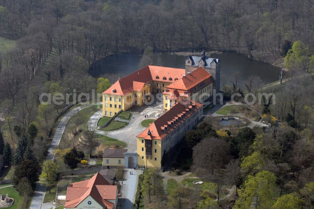 Aerial image Ballenstedt - Palace Ballenstedt on Schlossplatz in Ballenstedt in the state Saxony-Anhalt, Germany