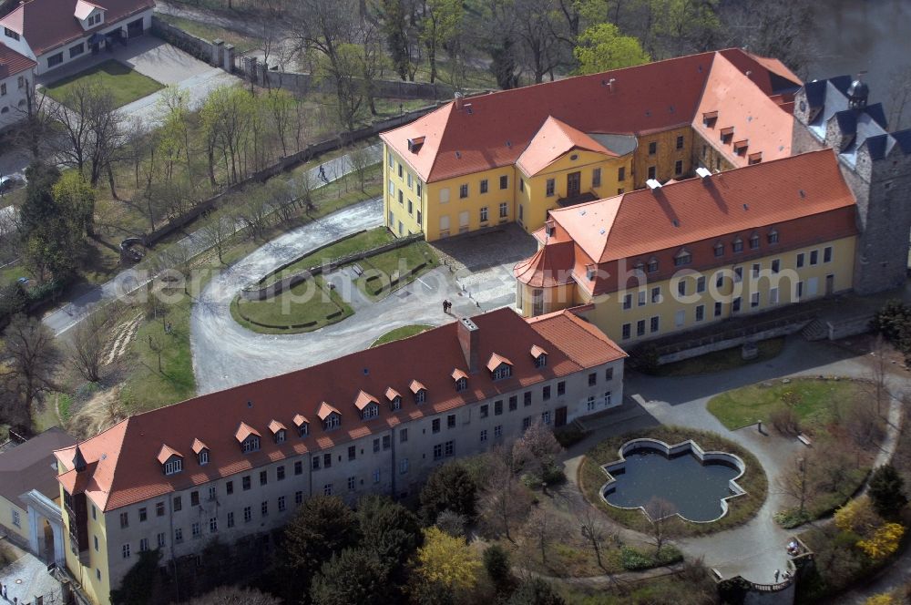 Ballenstedt from above - Palace Ballenstedt on Schlossplatz in Ballenstedt in the state Saxony-Anhalt, Germany