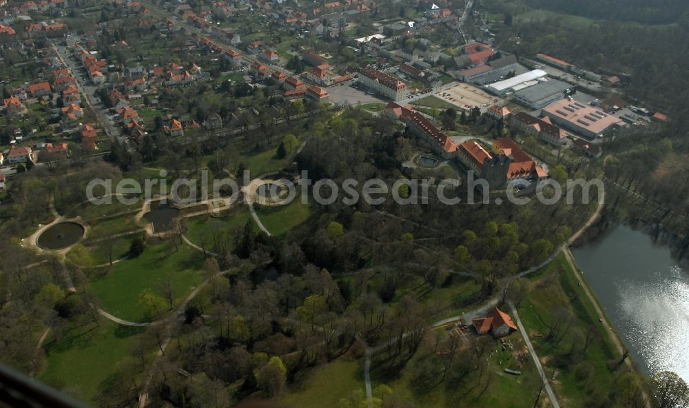 Ballenstedt from the bird's eye view: Palace Ballenstedt on Schlossplatz in Ballenstedt in the state Saxony-Anhalt, Germany