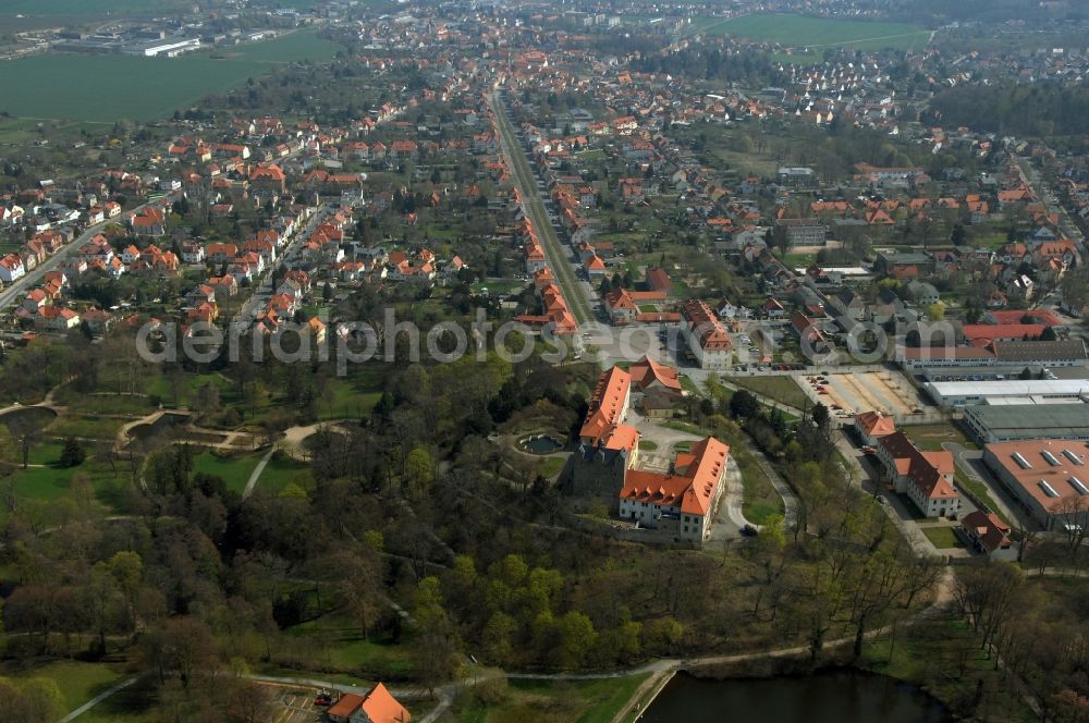 Ballenstedt from above - Palace Ballenstedt on Schlossplatz in Ballenstedt in the state Saxony-Anhalt, Germany