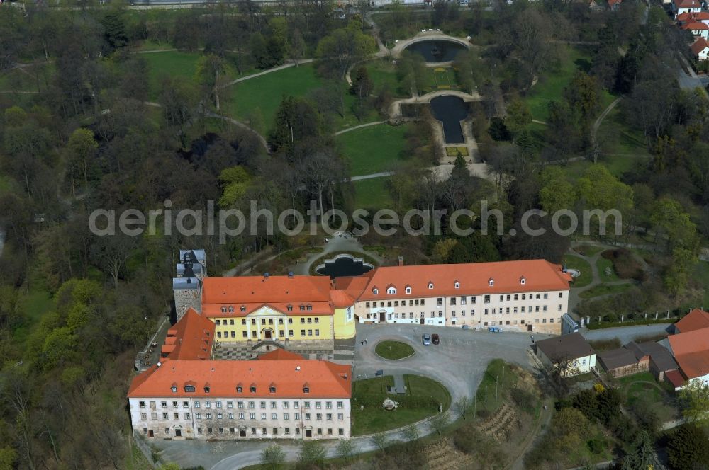 Ballenstedt from the bird's eye view: Palace Ballenstedt on Schlossplatz in Ballenstedt in the state Saxony-Anhalt, Germany