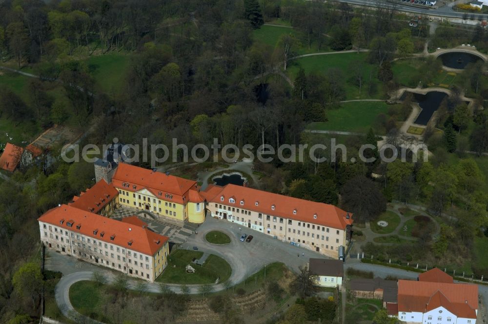 Aerial photograph Ballenstedt - Palace Ballenstedt on Schlossplatz in Ballenstedt in the state Saxony-Anhalt, Germany