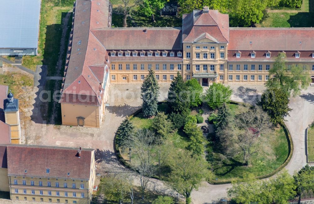 Barby (Elbe) from above - Palace Barby in Barby (Elbe) in the state Saxony-Anhalt, Germany