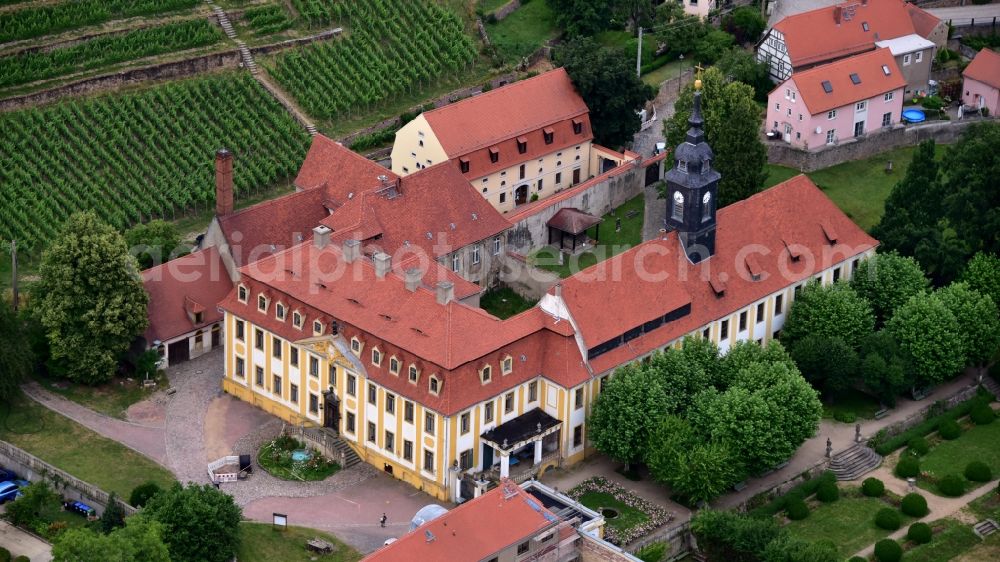 Aerial photograph Seußlitz - Palace - Barockschloss in Seusslitz in the state Saxony, Germany