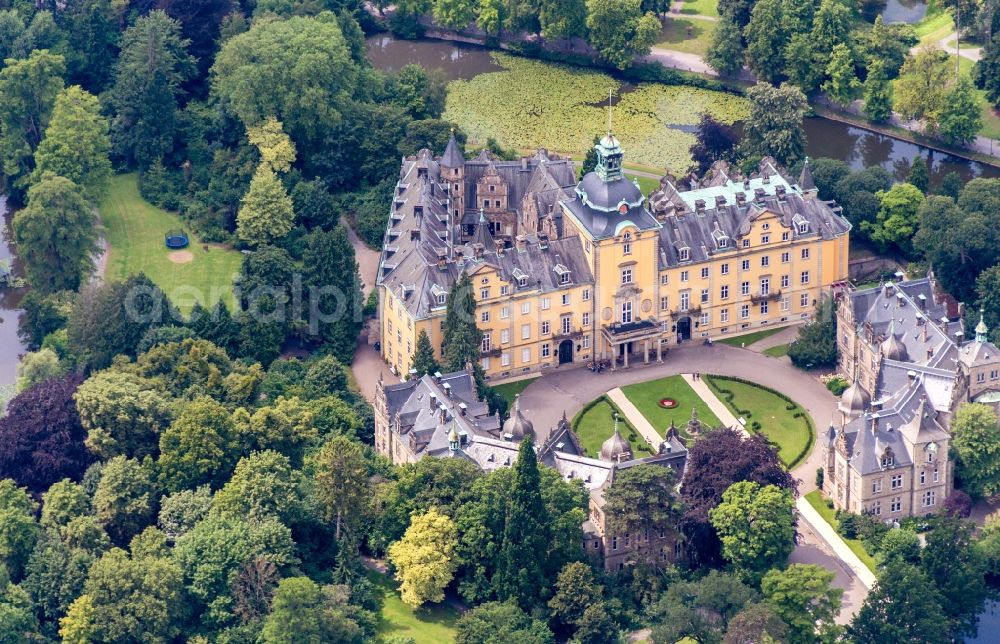 Bückeburg from the bird's eye view: Palace in Bueckeburg in the state Lower Saxony, Germany