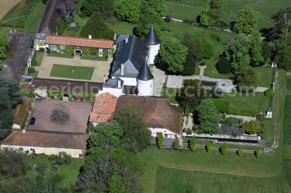 Beaulieu from the bird's eye view: Palace in Beaulieu in Aquitaine Limousin Poitou-Charentes, France