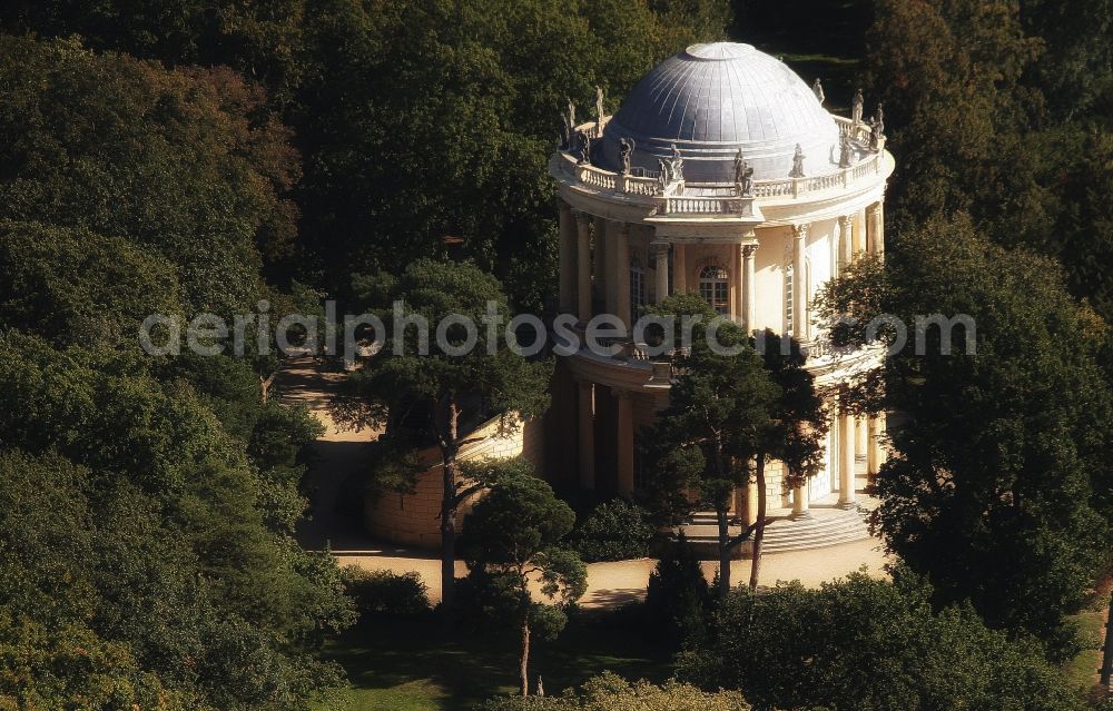 Potsdam from above - Palace Belvedere on Klausberg parc Orangerie in Potsdam in the state Brandenburg