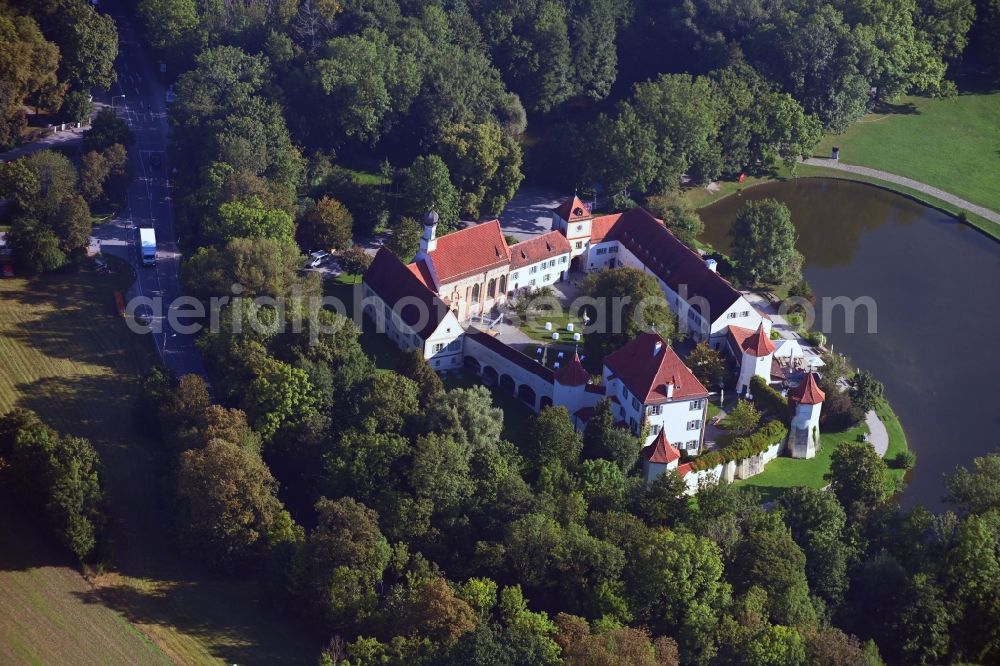 München from the bird's eye view: Palace Blutenburg on Seldweg in the district Pasing-Obermenzing in Munich in the state Bavaria, Germany