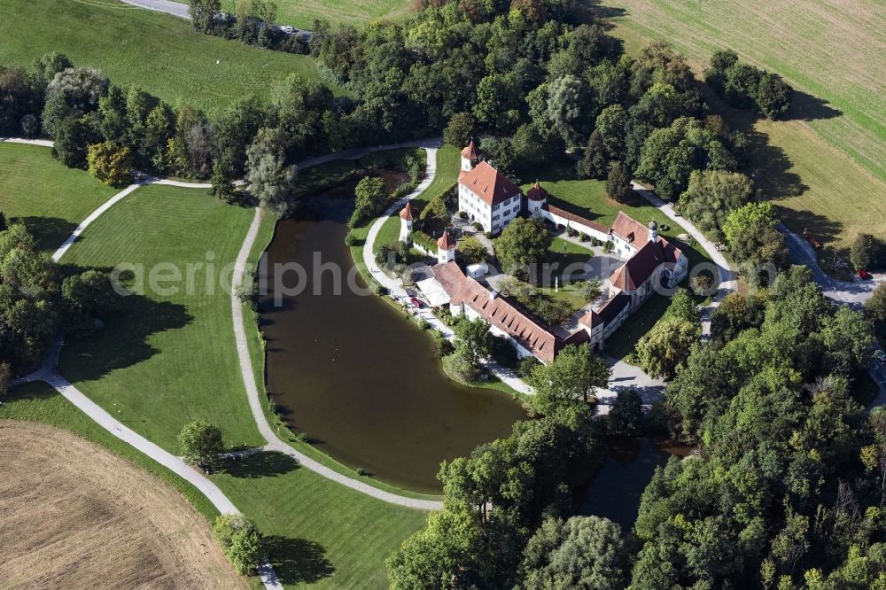 München from the bird's eye view: Palace Blutenburg on Seldweg in the district Pasing-Obermenzing in Munich in the state Bavaria, Germany