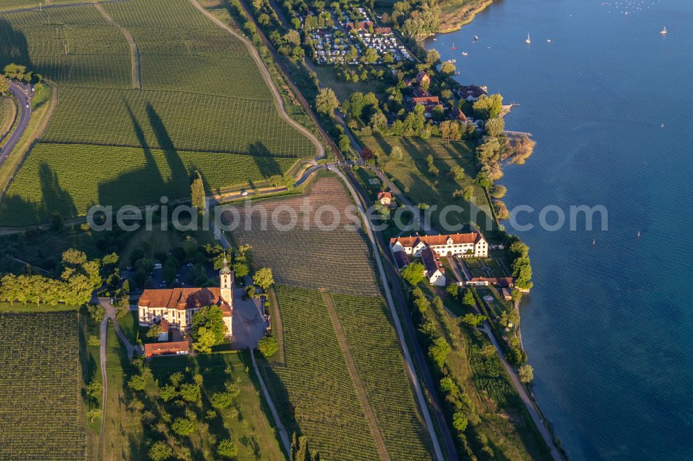 Aerial image Uhldingen-Mühlhofen - Palace Bodensee-Schloss Maurach in Uhldingen-Muehlhofen at Bodensee in the state Baden-Wuerttemberg, Germany