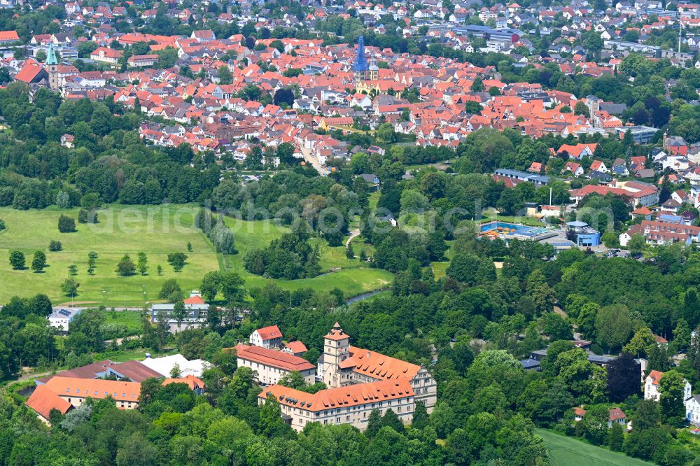 Aerial photograph Lemgo - Palace Brake on Schlossstrasse in the district Brake in Lemgo in the state North Rhine-Westphalia, Germany