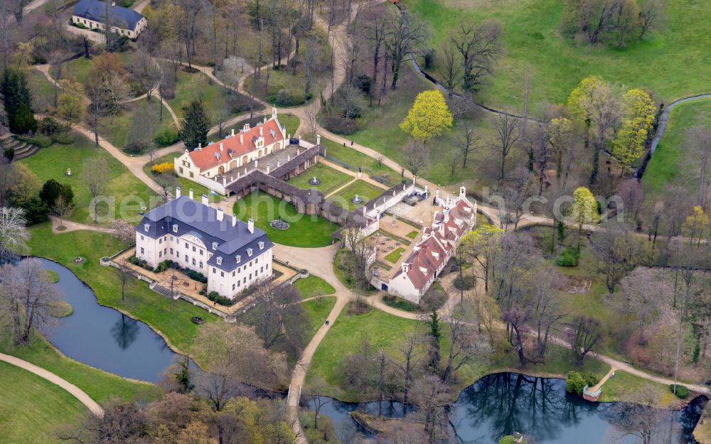 Cottbus from the bird's eye view: Palace Branitz Fuerst with Pueckler Museum Zum Kavalierhaus in Cottbus in the state Brandenburg