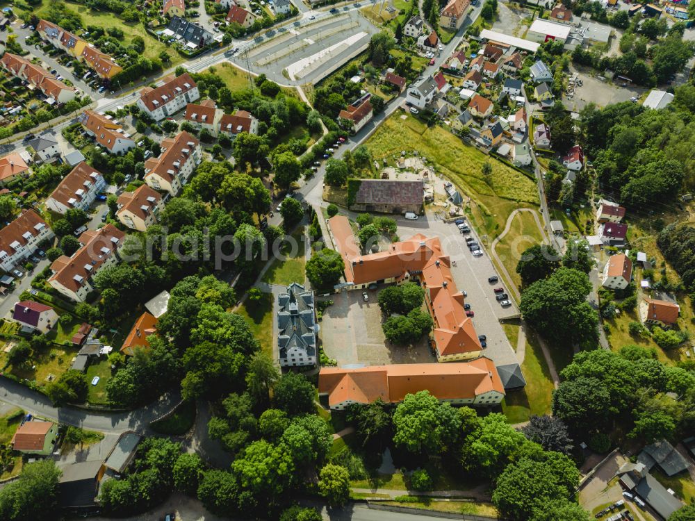 Freital from above - Palace Burgk on street Altburgk in the district Burgk in Freital in the state Saxony, Germany